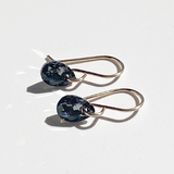 14k Gold Filled Mini Crystal Earrings - Gray