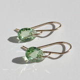 14k Gold Filled Mini Crystal Earrings - Peridot