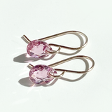 14k Pink Gold Filled Mini Crystal Earrings - Pink