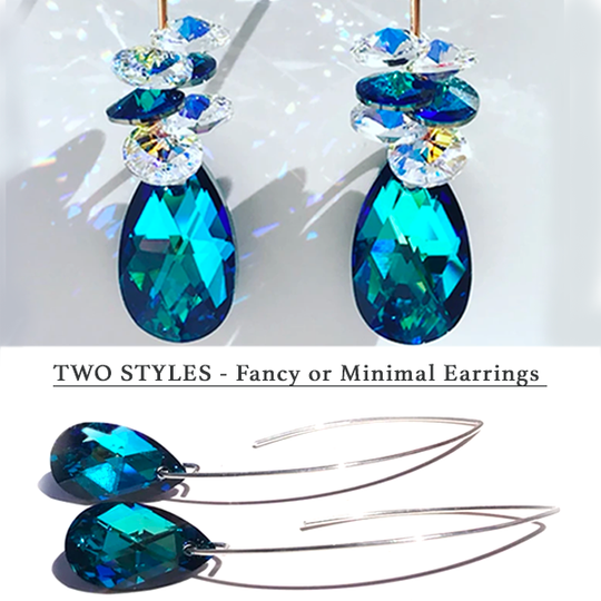2 Styles - Fancy or Minimal Earrings Made in California