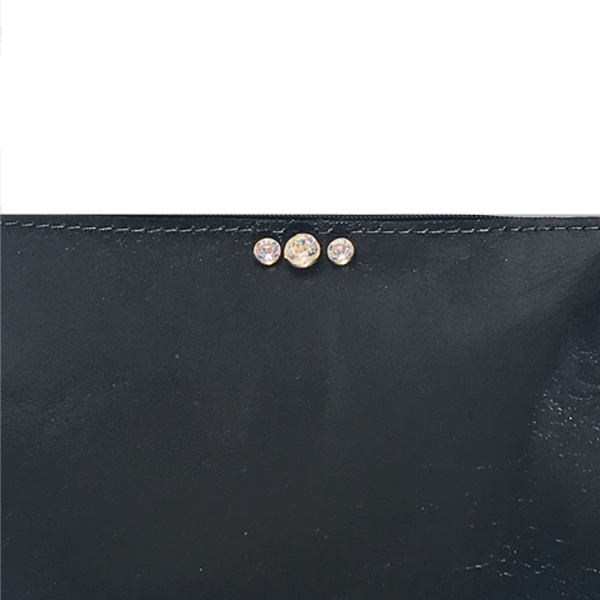 Three Crystals Mounted in Gold Hardware