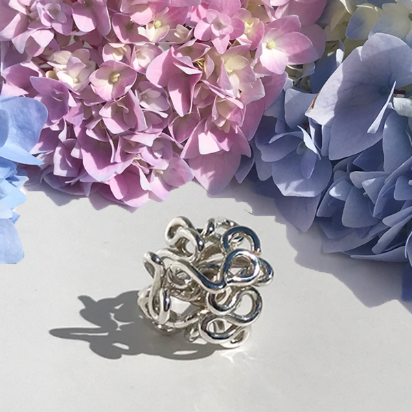 Custom Hand Sculpted Thick Sterling Ring - Goddess Elizabeth