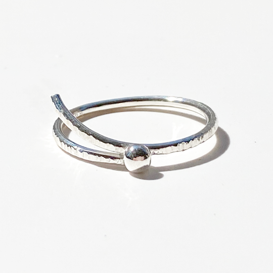 Argentium® Silver Caviar Ring Collection - Daring Size 11