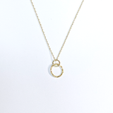All 14 Karat Gold Classic Textured Pendant Necklace