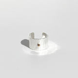 Argentium Silver Modern Textured Design Ear Cuff Collection - 14 Karat Caviar I