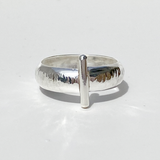 Argentium® Silver Dome Unique Band Ring Collection - Line Size 8