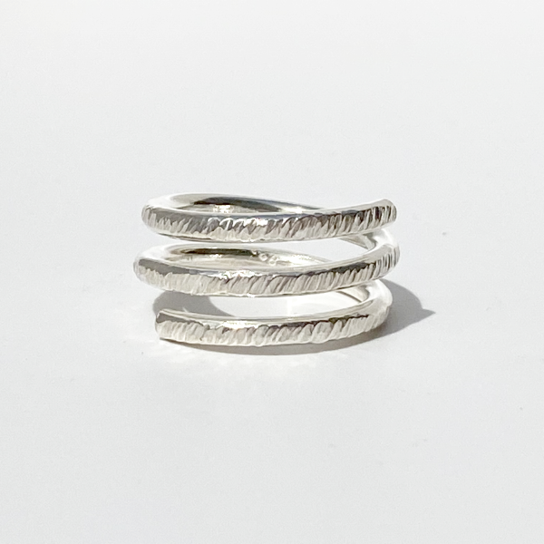 14 Karat Gold and Argentium® Silver Textured Ring Set - One of a Kind –  MONOLISA