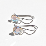Argentium Silver Mini Crystal Earrings - Touches of Blue