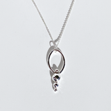 Argentium Silver Necklace with Pendant - Classic: Pendant 1.25" Long | 18” Chain