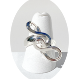 Argentium® Silver Dome Unique Band Ring Collection - Figure Eight
