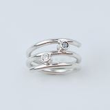 Argentium® Silver White Sapphire Spinel Ring - Delicate