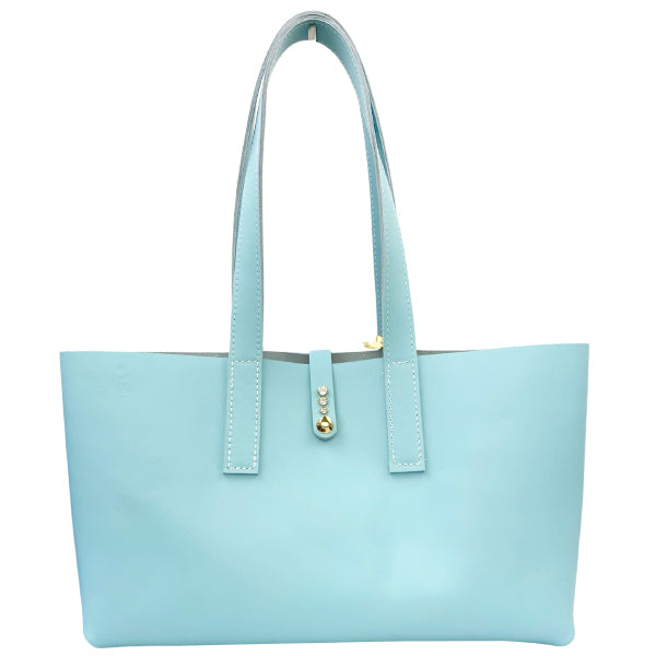 Baby Blue Leather Tote - Over The Shoulder Bag 91
