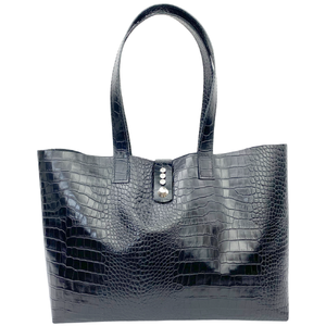 Italian Leather Over The Shoulder Tote - Office Bag 101