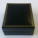 Black Jewelry Box with Gold Trim