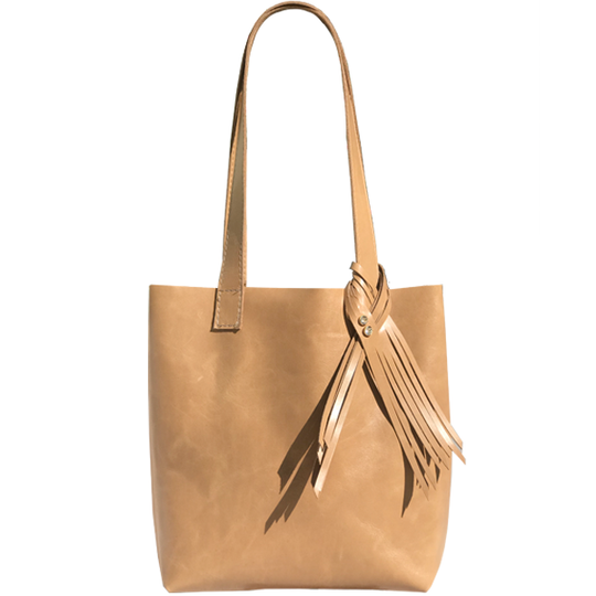 Tan Italian Leather Tote 50 – Fringe Design