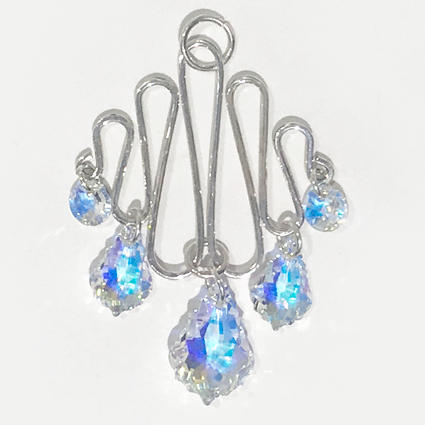 Traditional Silver Ultra Goddess Crystal Chandelier Pendant