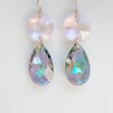 14k Rose Gold Regal Chandelier Drops - Purple Crystals