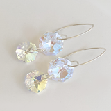 Sterling Regal Chandelier Drops - Yellow Blue Crystals