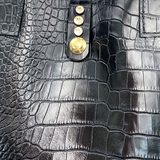 Closure for Large Croc Italian Leather Shopper Tote - Lisa Bag 97