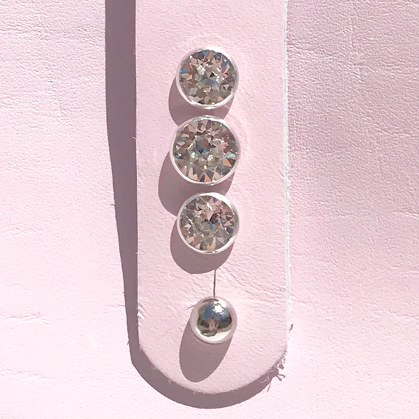 Closure for the Small Pink Leather Tote 74 – 3 Swarovski