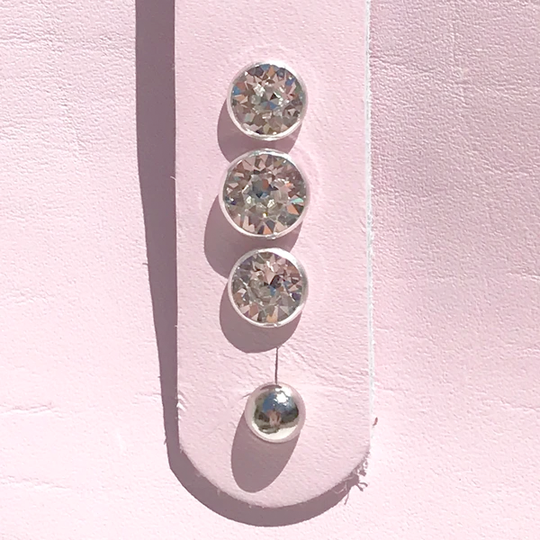 Closure for the Small Pink Leather Tote 74 – 3 Swarovski