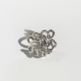 Sterling Silver Hand Sculpted Goddess Ring Collection - Duo Flower Goddess