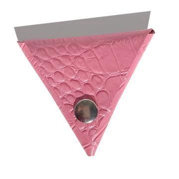 Pink Leather Croc Mini Pouch