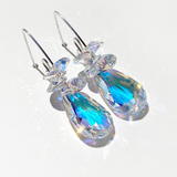 Teardrop Perfection Argentium Silver Crystal Earrings - (versatile)