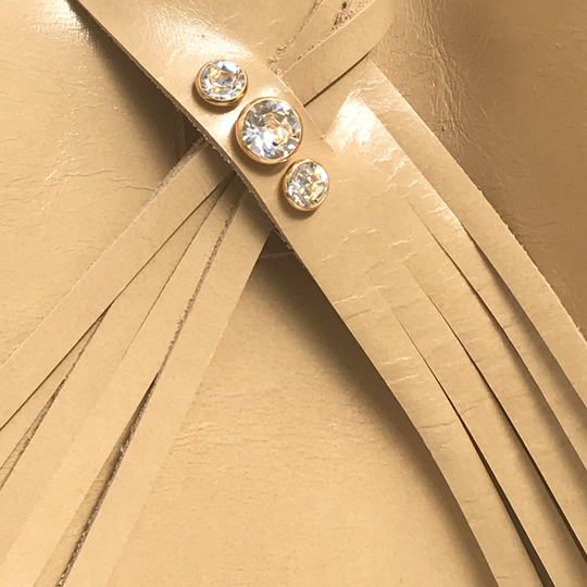 Fringe Design of the Medium Italian Leather Tote Bag 73 