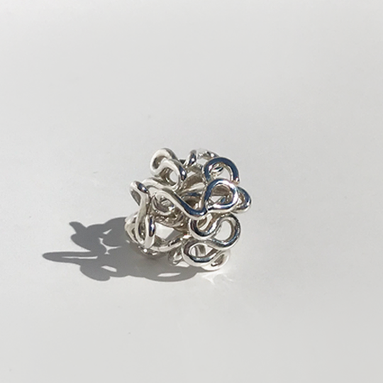 Rings Made in California - Hand Sculpted Thick Sterling Ring - Goddess Elizabeth