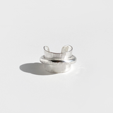 Argentium Silver Modern Textured Design Ear Cuff Collection - Unique I