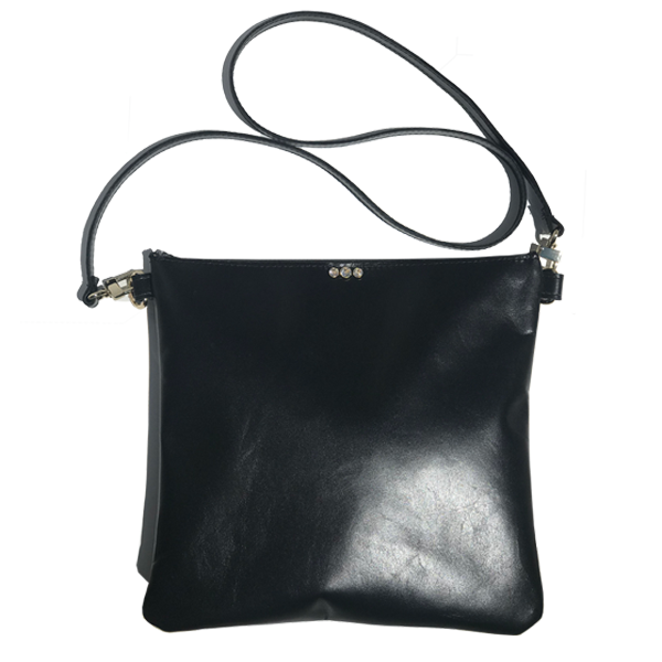 Large Italian Leather Strap Bag 32 with Matching Pouch