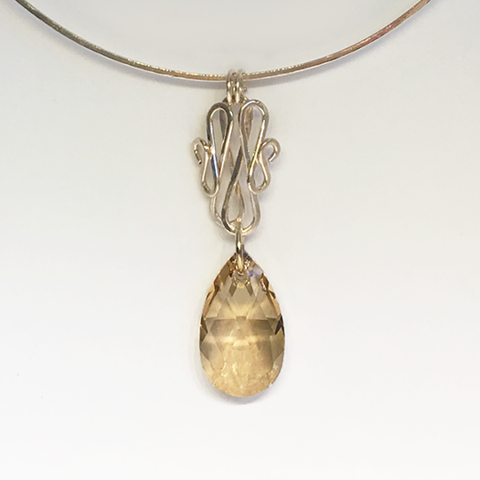 Golden Crystal Pendant - made in California