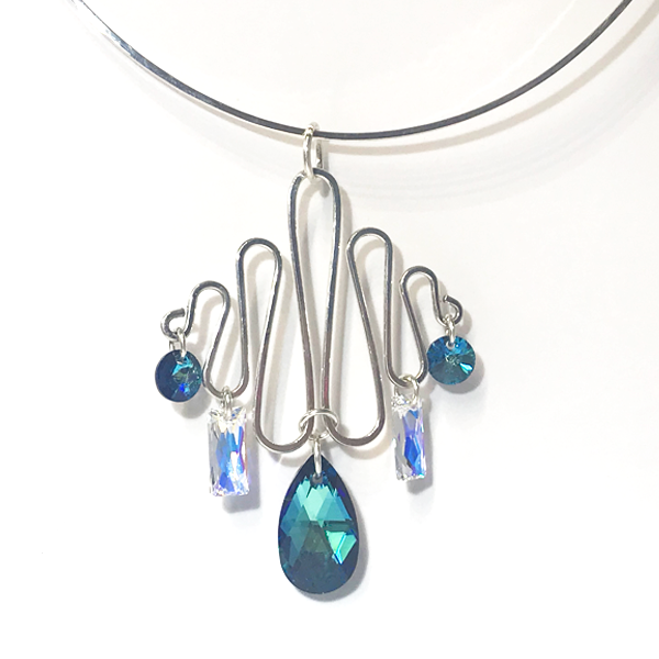 Multi-Color Crystal Chandelier Pendant