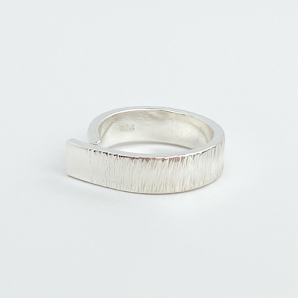 Ultra Modern Traditional Sterling Ring Band Collection - Textured