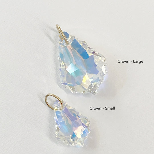 14 Karat Gold Crown Crystal Pendant Collection
