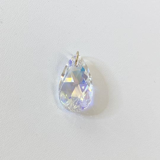 14 Karat Gold Large Pear Crystal Pendant Collection