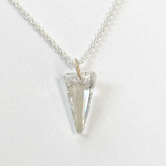 14 Karat Gold Crystal Spike Pendant Collection with Argentium Silver Chain - Barely There