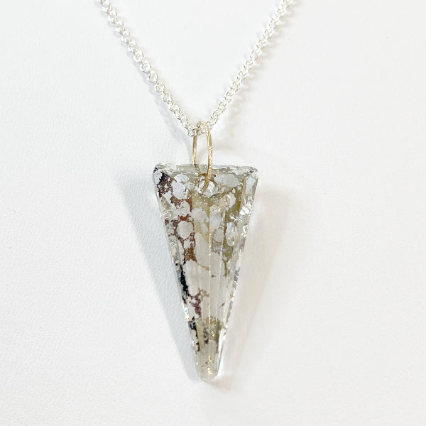 14 Karat Gold Crystal Spike Pendant Collection with Argentium Silver Chain- Golden Specs