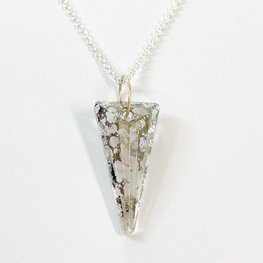 14 Karat Gold Crystal Spike Pendant Collection with Argentium Silver Chain- Golden Specs