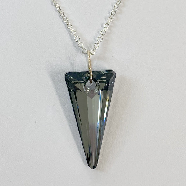 14 Karat Gold Crystal Spike Pendant Collection with Argentium Silver Chain