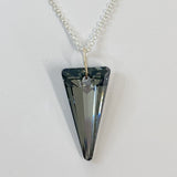 14 Karat Gold Crystal Spike Pendant Collection with Argentium Silver Chain
