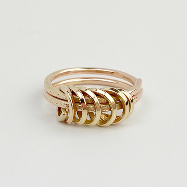 Duo Circular Cluster Ring Collection - 14k Gold