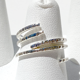 Argentium® Silver Open Stack Ring Collection - 7.25 | Classic Texture
