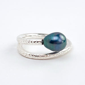 Argentium Silver Pearl Elegance Ring - Uniqueness