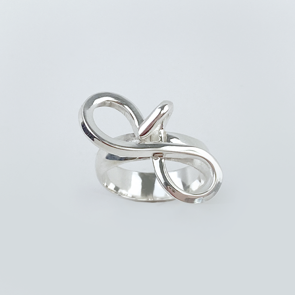 Argentium® Silver Sculpted Ring - Alluring Bow