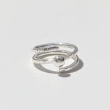 Argentium® Silver Caviar Ring Collection - Spiral Ring