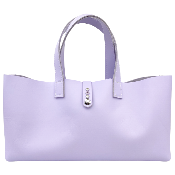 Lavender Leather Tote - Baguette Bag 85