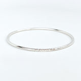 Timeless Argentium Silver Bangle Bracelets - 4 areas Classic Textured