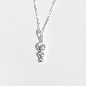 Argentium Silver Necklace with Large Pendant - Classic